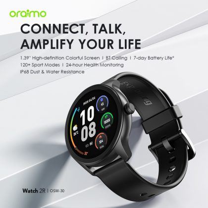 oraimo Watch 2R 1.39″ TFT IP68 Smart Watch