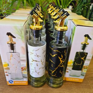 Glass Marble Oil/Vinegar Dispenser Bottle.