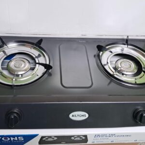 AILYONS Stainless Steel Gas Stove With Two Burner-Auto Ignition.