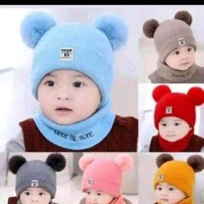 100% Hot Stuff and High quality Baby Hat And Scarf Set