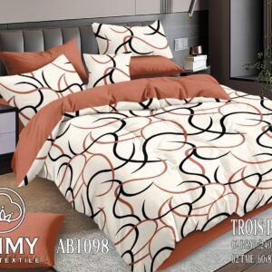 6 pcs duvet cover 1 pc duvet cover  1 pc flat sheet  4 pillow cases. Size 6×7
