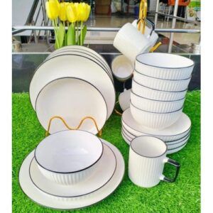 24-Piece Japanese Dinner Set – Premium Ceramic Dinnerware.