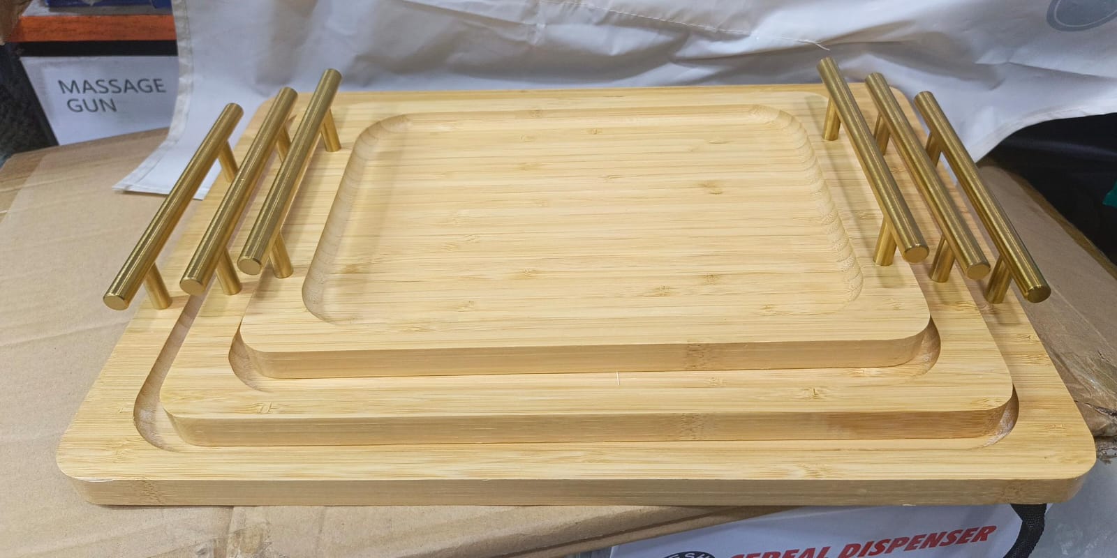 3pcs Wooden Serving Trays.