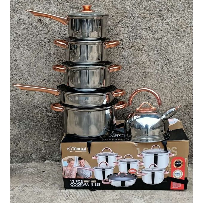 Yimeitai 12pc Stainless Steel Cookware Set.