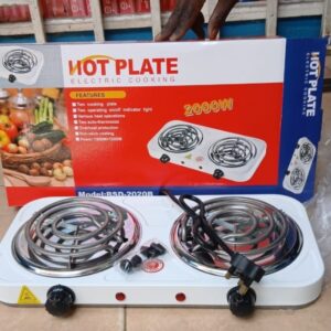 Double Electric Gas Top 2000W with Overheat Protection.