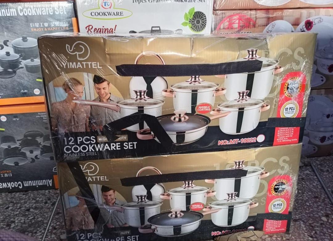 Yimeitai 12pc Stainless Steel Cookware Set. - Image 2