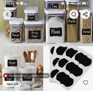 Labels for Kitchen Spice Jars 80pcs With a Pen.