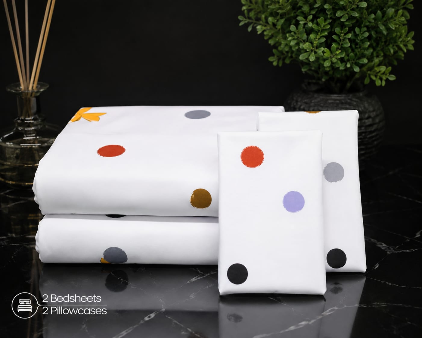6*6 Cotton Bedsheets - 2pcs Bedsheets and 2pcs Pillow Cases. - Image 11
