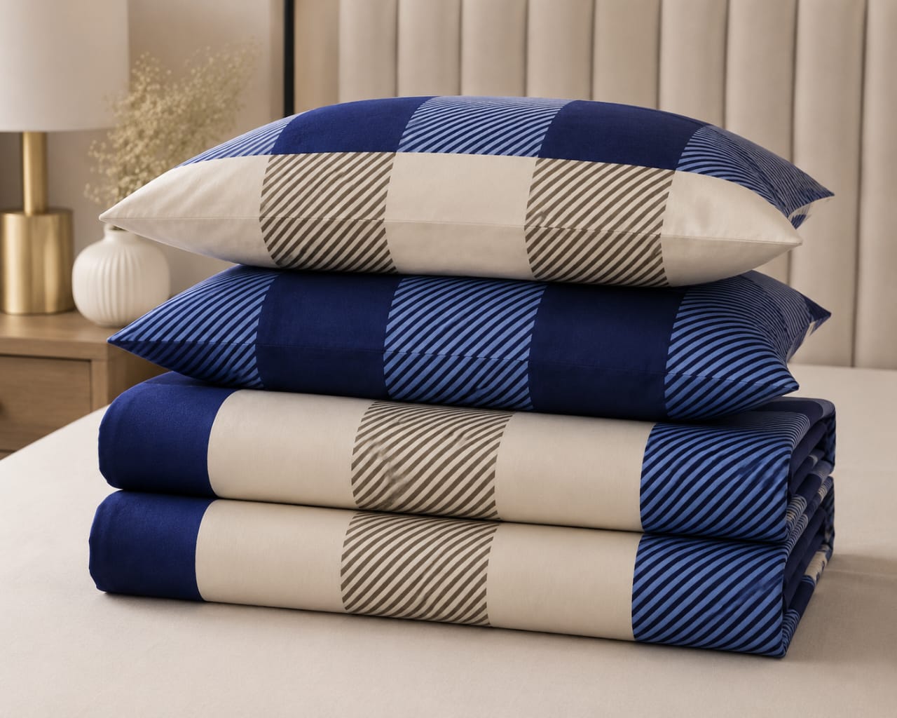 6*6 Cotton Bedsheets - 2pcs Bedsheets and 2pcs Pillow Cases. - Image 3