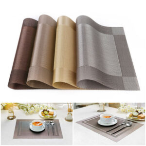 Edge table mat, wooven Size 44.5 x 30 cm.