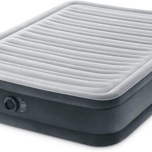Dura-Beam Deluxe Comfort-Plush Mid-Rise Air Mattress, Built-in Electric Pump.