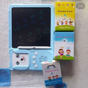 2-in-1 Talking Flashcards Device With An LCD Writing Pad.