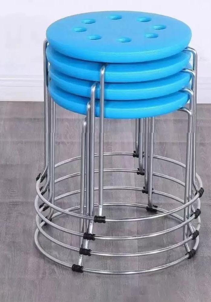 Stackable portable stools Strong metallic stands, Coated hard plastic topside.45 by 32 by 38c - Image 6