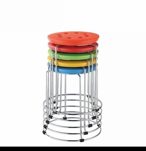Stackable portable stools Strong metallic stands, Coated hard plastic topside.45 by 32 by 38c - Image 5