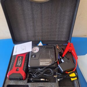 Jump Starter. Portable Car Jump Starter Kit With an Integrated Air Compressor.