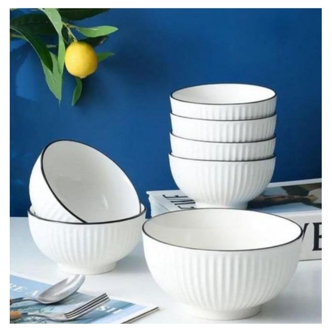 6PCS Ceramic Japanese Soup Bowls. - Image 2