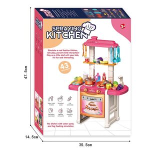 Kids pretend Mini Kitchen Toy Set With Realistic And Sound Spray Simulation