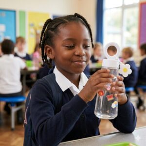 Water bottle plastic with  silicon cover, 600ml