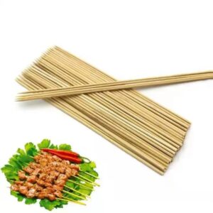 Fruit BBQ bamboo skewers 80pcs in a parking