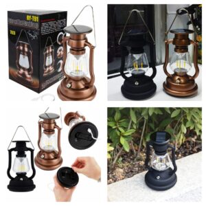 Solar Vintage Handcrank Lamp Small Lantern.