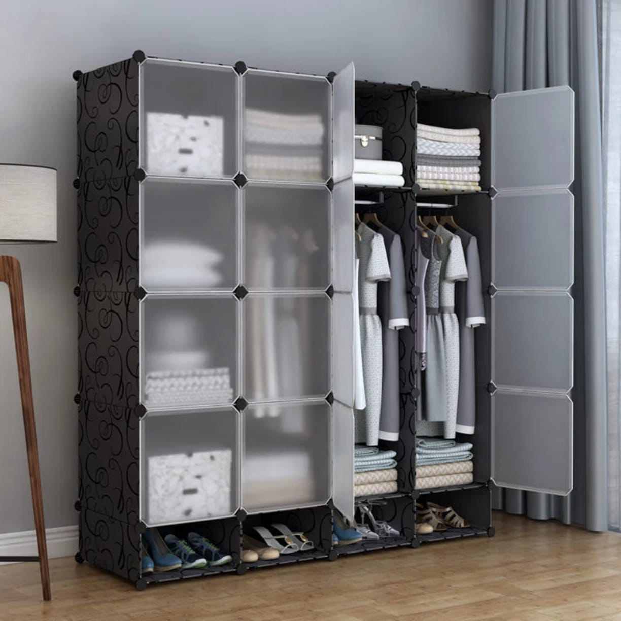Portable 4- Column Plastic Wardrobes - Image 2