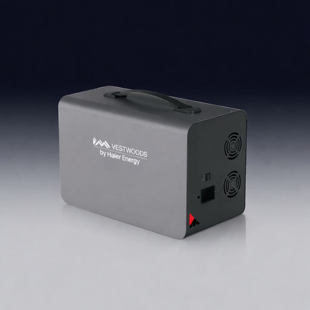1kWh Vestwoods by Haier Energy is an all in one portable power station 500W output