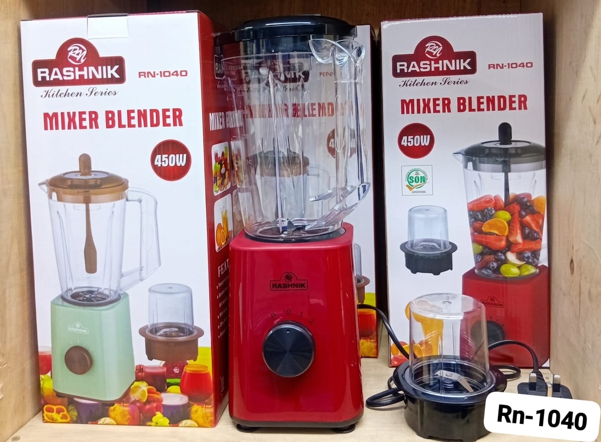 Rashnik RN-1040 2-in-1 Blender with a Grinder Attachment.