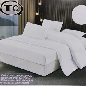 Tc duvet cover, 1 bedsheet, 1 fitted sheet,  2pillow cases