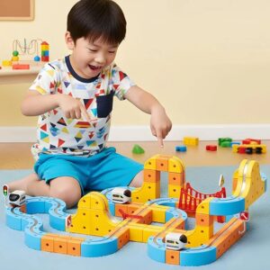 Magnetic track car