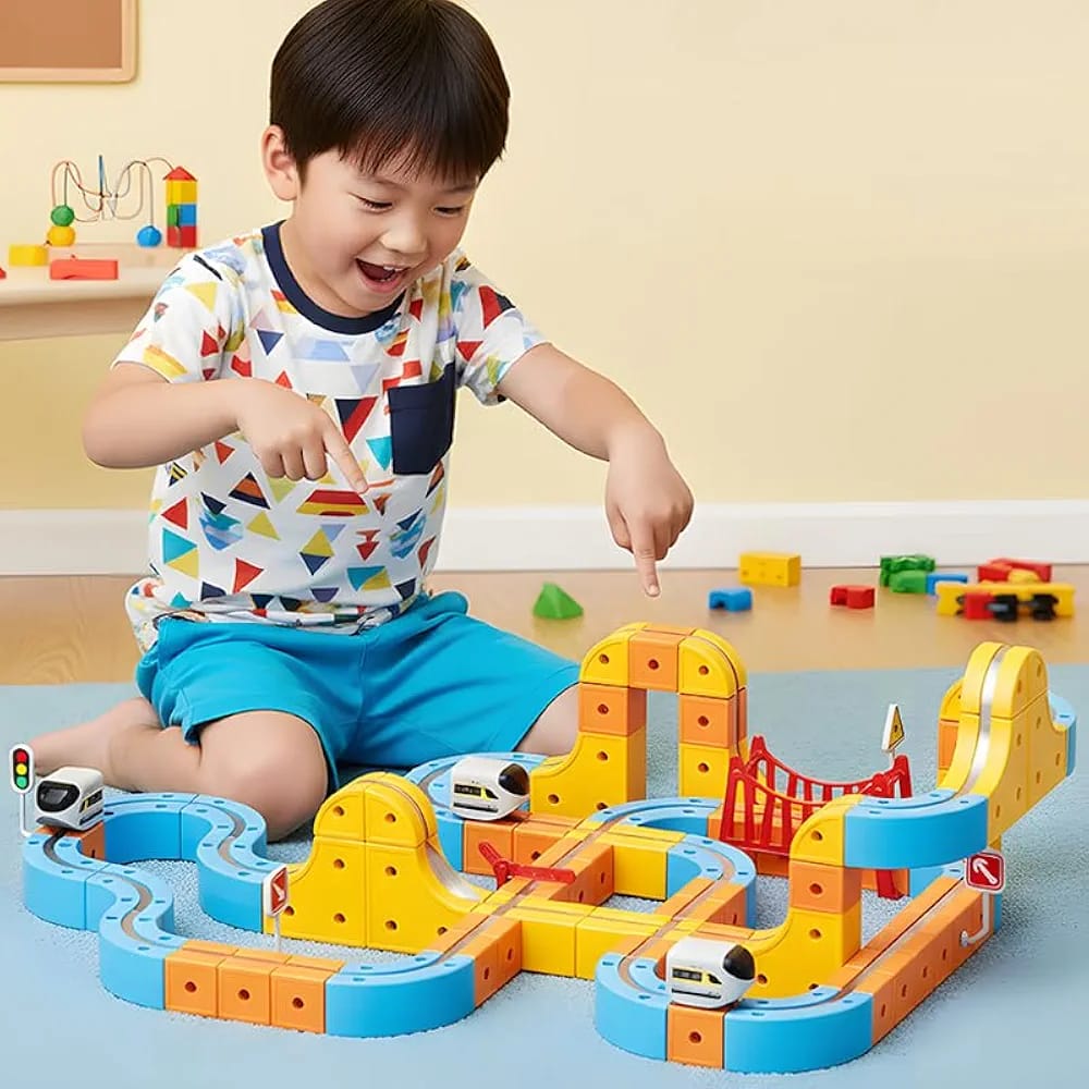 Magnetic track car