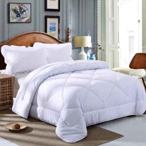 pure white striped duvet 2 pillow cases 1pc bedsheet Brand TC &HG