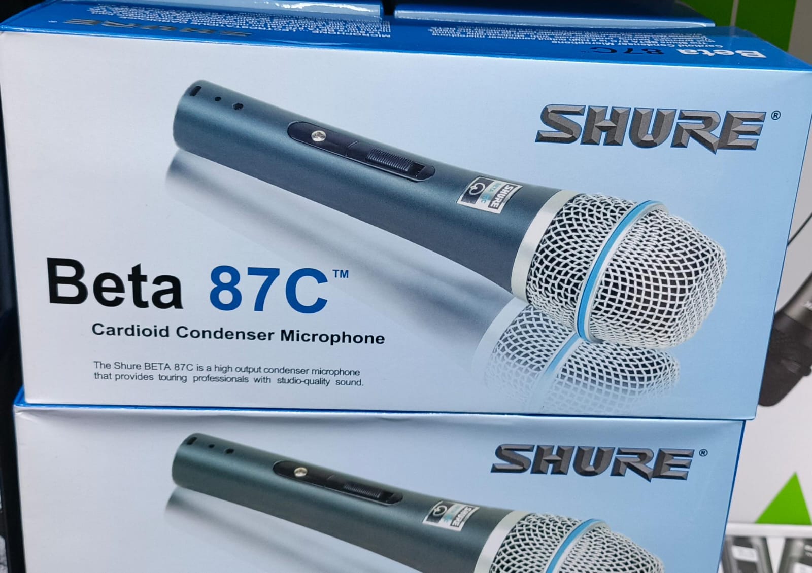 Shure Beta 87C Cardioid Condenser Microphone.