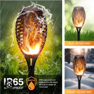 SOLAR FLICKERING GARDEN FLAME LIGHTS