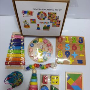 montessori educational set. wooden.