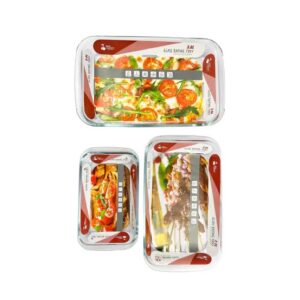Glass baking tin Capacity:3.0l, 2.2l, 1.0l
