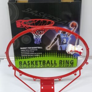 Basket-ball ring+net.