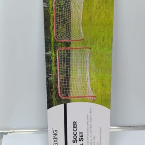 Twin soccer goal post pair