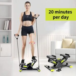 V-shaped pedal trainer (Rock stepper) with elastic rope and Mat