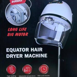professional equator salon-style standing dryer features a durable, long-life motor.