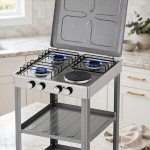 3 Gas 1 Electric cooker stand 2 Shelves