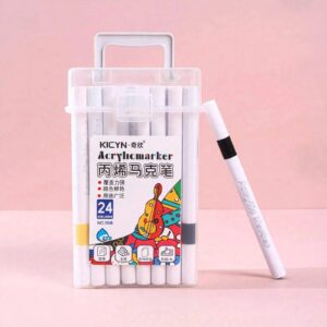 24 pcs Acrylic Paint Markers with Brush Tips