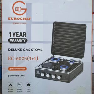 Eurochef 3 Gas + 1 Electric Hot Plate Table Stove EC-6025