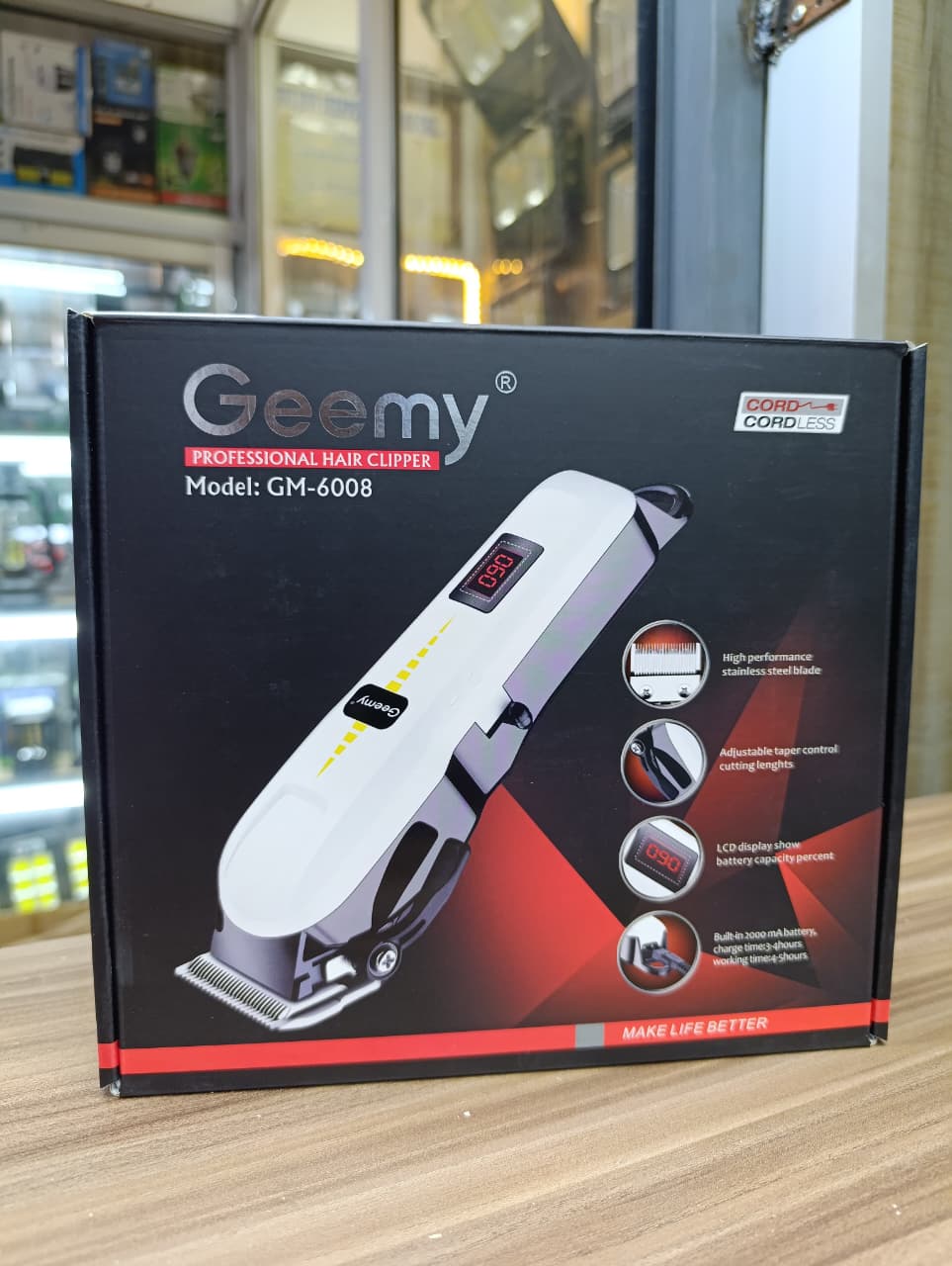 Geemy GM-6008 Professional Cordless Hair Clipper.